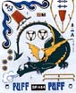 SR484 Puff SailBoat Racer® Decals (Click for larger picture)