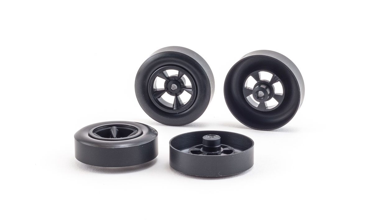 PineCar Ultra Lite Wheels - These PineCar wheels have been precision machined on the tread face, inner edge and interior for accuracy and easier alignment
