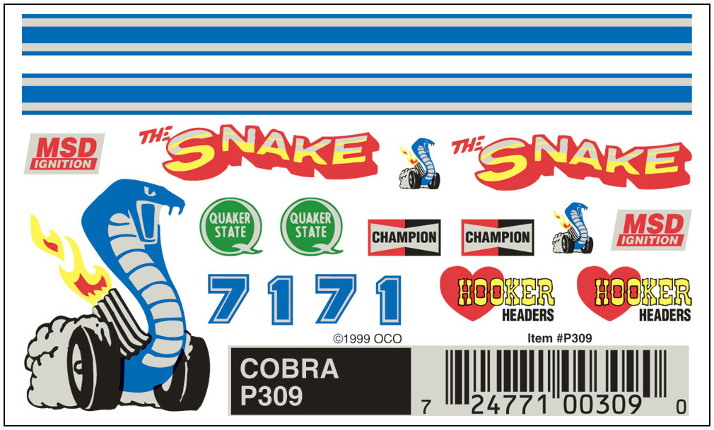 Cobra - Apply Dry Transfer Decals by rubbing with a dull pencil or burnisher