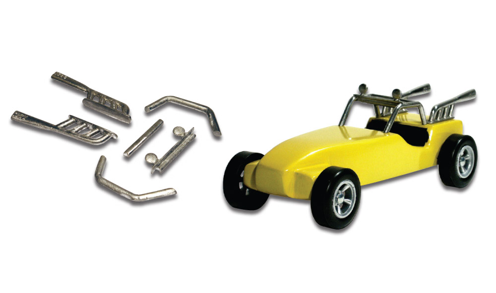 Dune Buster - Custom Parts contain lead-free castings, such as drivers, engines, pipes and roll bars