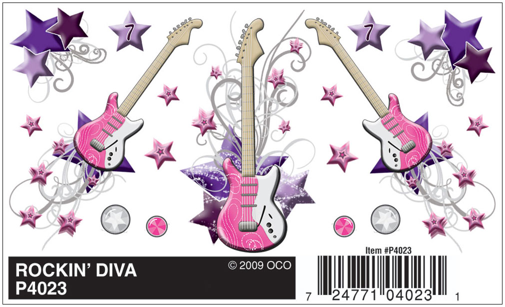 Rockin' Diva  - Apply Dry Transfer Decals by rubbing with a dull pencil or burnisher