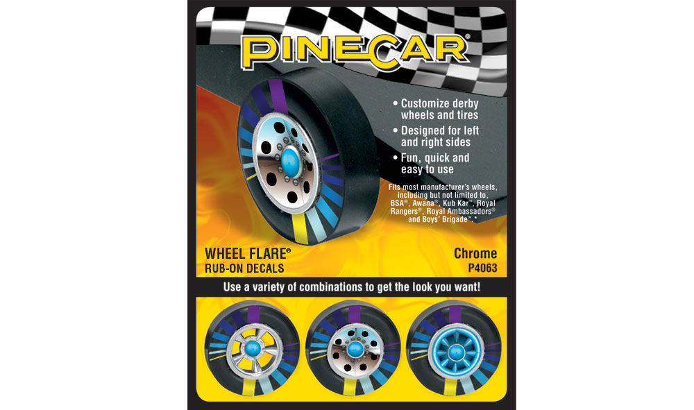 Chrome Wheel Flare<sup>®</sup> - Wheel Flare original graphics offer a fun, quick and easy way to customize wheels and tires