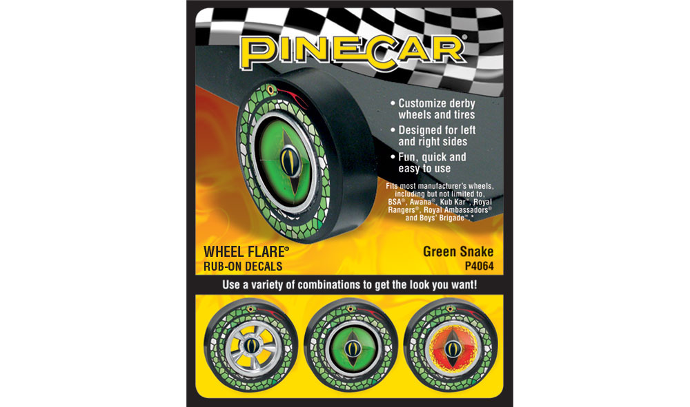 Green Snake Wheel Flare<sup>®</sup> - Wheel Flare original graphics offer a fun, quick and easy way to customize wheels and tires
