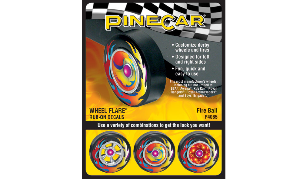 Fire Ball Wheel Flare<sup>®</sup> - Wheel Flare original graphics offer a fun, quick and easy way to customize wheels and tires