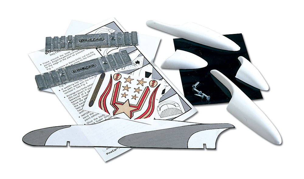 Starfire Designer Kit<sup>™</sup> - Starfire Designer Kit includes the step-by-step instructions, template and body details needed to create a three-dimensional shaped racer