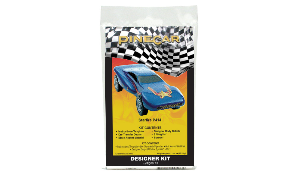 Starfire Designer Kit<sup>™</sup> - Starfire Designer Kit includes the step-by-step instructions, template and body details needed to create a three-dimensional shaped racer