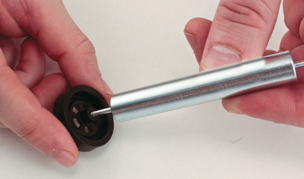 Hub Tool - Use the Hub Tool to ream wheel bores and to square, cone and polish inner wheel hubs