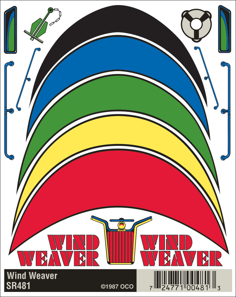 Wind Weaver - Decals come in bright, nautical colors and are designed to fit hulls, decks and sails of SailBoat Racers