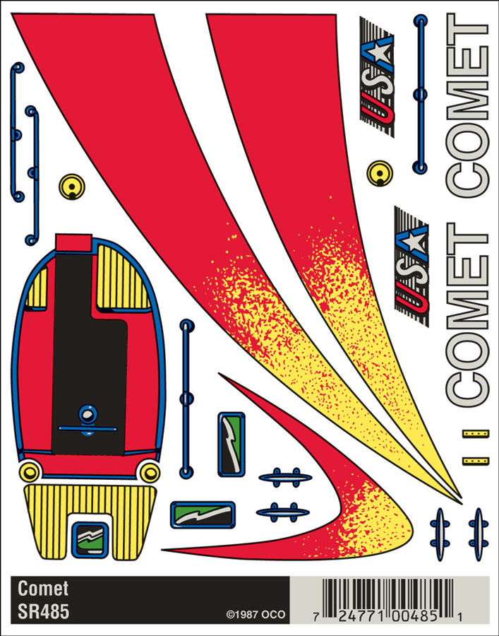 Comet - Decals come in bright, nautical colors and are designed to fit hulls, decks and sails of SailBoat Racers