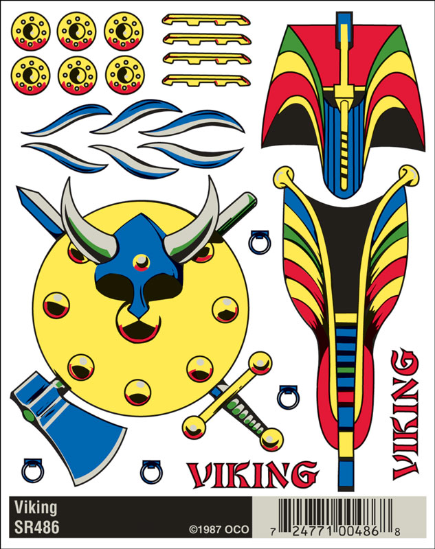 Viking - Decals come in bright, nautical colors and are designed to fit hulls, decks and sails of SailBoat Racers